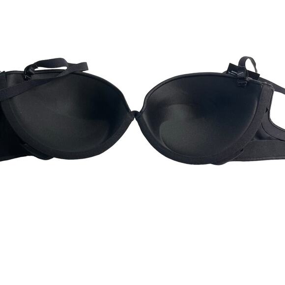 Maidenform Womens Bra Size 38C Black Self Expressions Plunge Push up Bra 5656 - Picture 3 of 10
